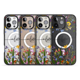 iPhone 16 Pro Max Personalised Wildflower Floral Black Impact Phone Case