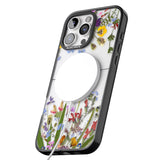 iPhone 16 Pro Max Personalised Wildflower Floral Black Impact Phone Case