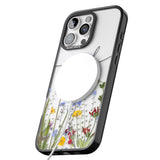 iPhone 16 Pro Max Personalised Wildflower Floral Black Impact Phone Case