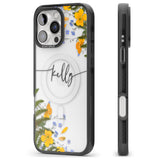 iPhone 16 Pro Max Personalised Ferns & Wildflowers Black Impact Phone Case