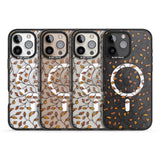 iPhone 16 Pro Max Personalised Autumn Leaves Pattern Black Impact Phone Case