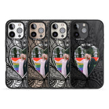 iPhone 16 Pro Max Personalised Henna Heart Photo Case Black Impact Phone Case