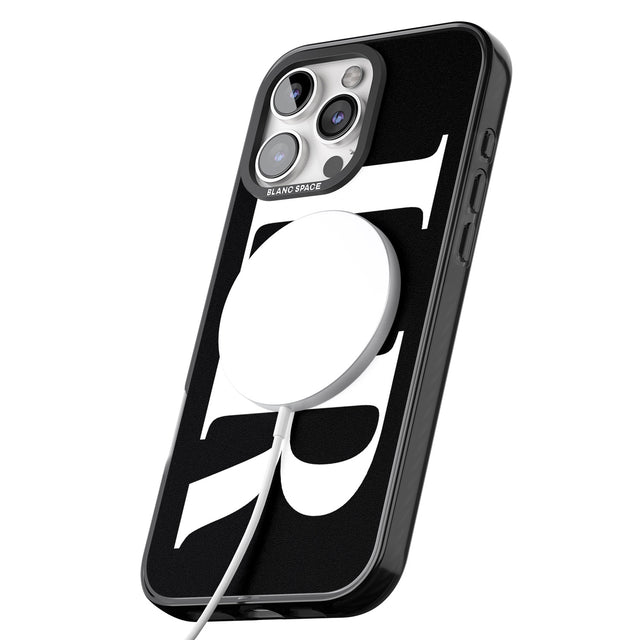 iPhone 16 Pro Max Personalised White & Black Letters Black Impact Phone Case