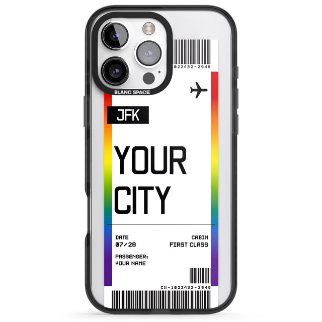 iPhone 16 Pro Max Pride Boarding Pass (Limited Edition) Black Impact Phone Case