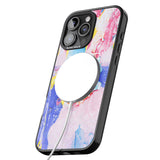 iPhone 16 Pro Max Personalised Mixed Pastels Marbled Paper Black Impact Phone Case