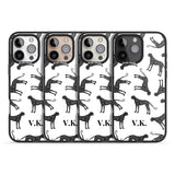 iPhone 16 Pro Max Personalised Cheetah Black & White Black Impact Phone Case