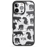 iPhone 16 Pro Max Personalised Tiger Silhouettes Black Impact Phone Case