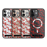 iPhone 16 Pro Max Personalised Snake Pattern Black Impact Phone Case