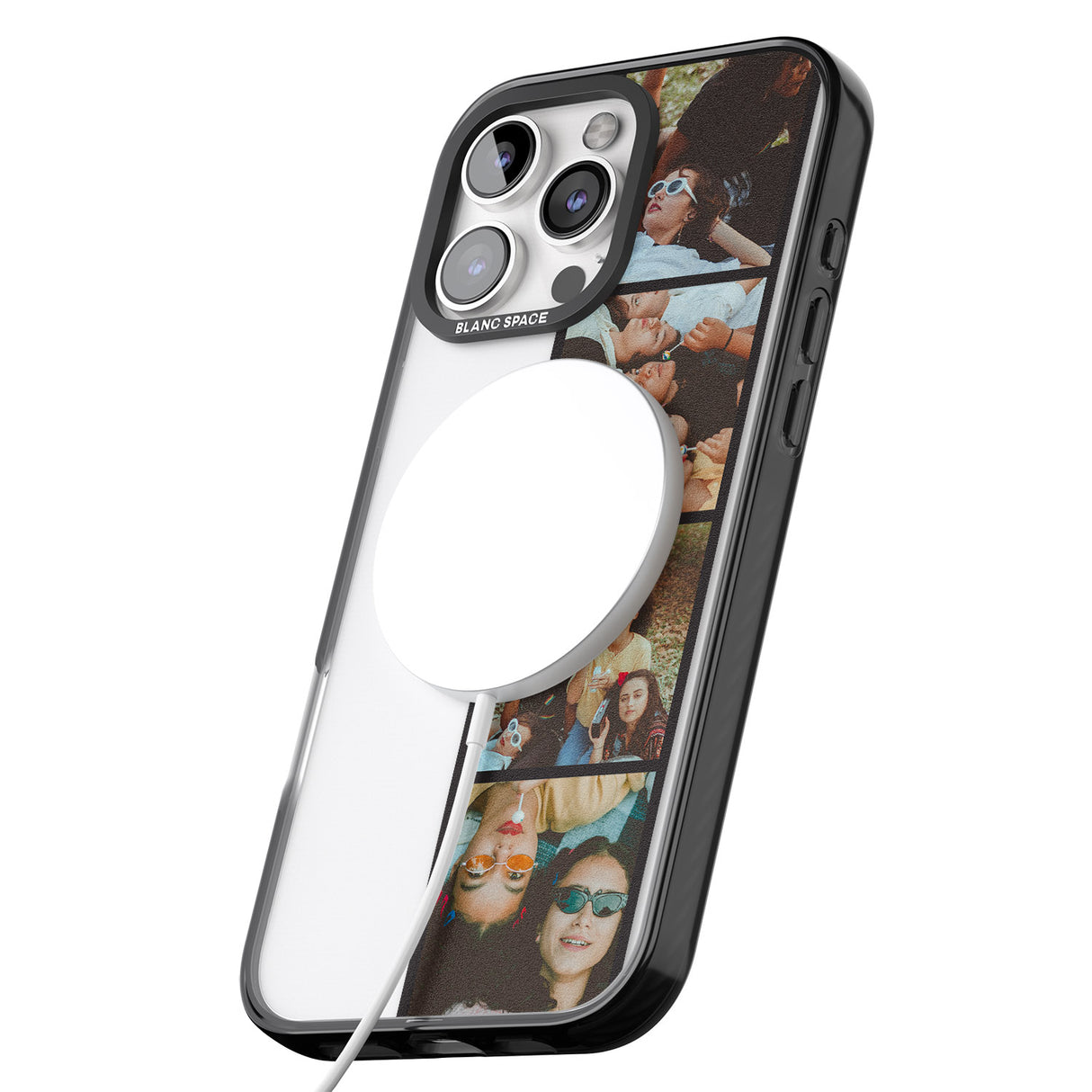 iPhone 16 Pro Max Personalised Photo Strip Black Impact Phone Case