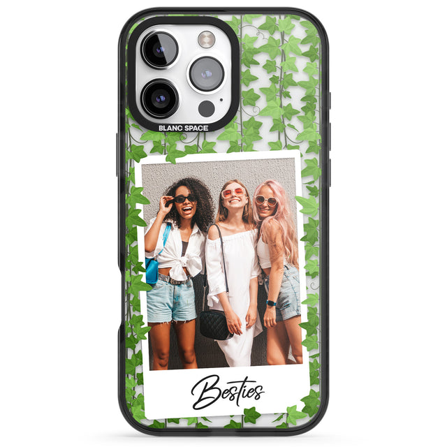 iPhone 16 Pro Max Personalised Ivy Vine Instant Photo Black Impact Phone Case