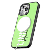 iPhone 16 Pro Max Personalised Bold Name: Lime Black Impact Phone Case