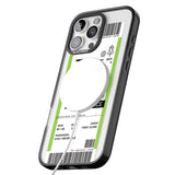 iPhone 16 Pro Max Personalised Earth Space Travel Ticket Black Impact Phone Case