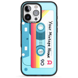 iPhone 16 Pro Max Personalised Sporty Cassette Black Impact Phone Case