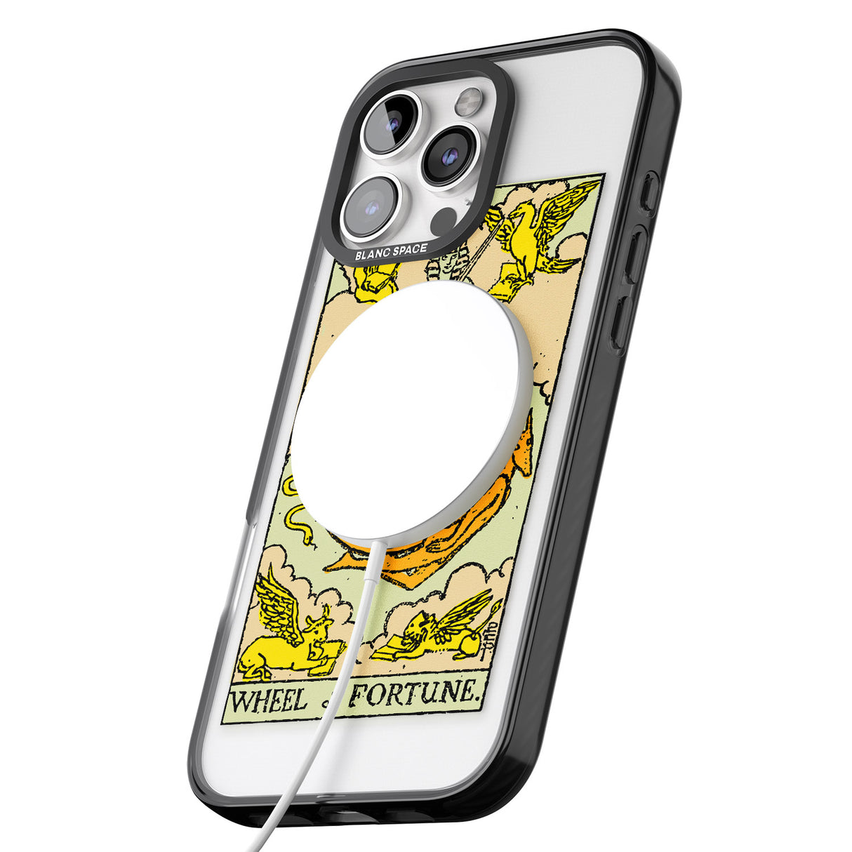 iPhone 16 Pro Max Personalised Wheel of Fortune Tarot Card - Colour Black Impact Phone Case