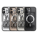 iPhone 16 Pro Max Personalised The Magician Tarot Card - Transparent Black Impact Phone Case