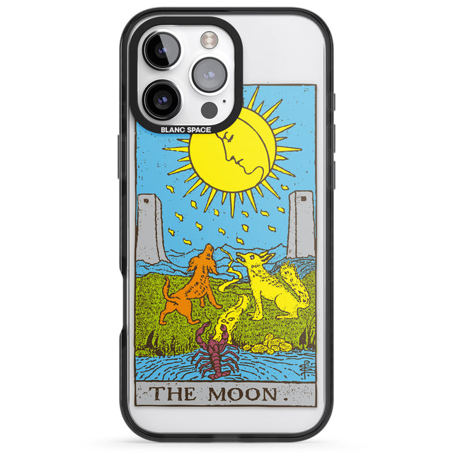 iPhone 16 Pro Max Personalised The Moon Tarot Card - Colour Black Impact Phone Case