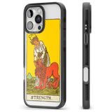 iPhone 16 Pro Max Personalised Strength Tarot Card - Colour Black Impact Phone Case