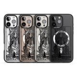 iPhone 16 Pro Max Personalised Queen of Wands Tarot Card - Transparent Black Impact Phone Case