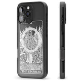 iPhone 16 Pro Max Personalised The Empress Tarot Card - White Transparent Black Impact Phone Case