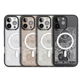 iPhone 16 Pro Max Personalised The Sun Tarot Card - White Transparent Black Impact Phone Case