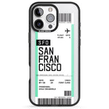 iPhone 16 Pro Max Personalised San Francisco Boarding Pass Black Impact Phone Case