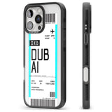 iPhone 16 Pro Max Personalised Dubai Boarding Pass Black Impact Phone Case