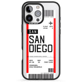 iPhone 16 Pro Max Personalised San Diego Boarding Pass Black Impact Phone Case