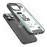 iPhone 16 Pro Max Personalised Lisbon Boarding Pass Black Impact Phone Case