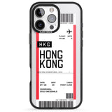 iPhone 16 Pro Max Personalised Hong Kong Boarding Pass Black Impact Phone Case