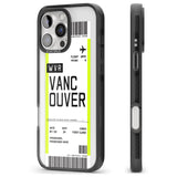 iPhone 16 Pro Max Personalised Vancouver Boarding Pass Black Impact Phone Case