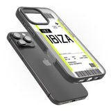 iPhone 16 Pro Max Personalised Ibiza Boarding Pass Black Impact Phone Case