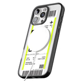 iPhone 16 Pro Max Personalised Prague Boarding Pass Black Impact Phone Case