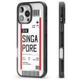 iPhone 16 Pro Max Personalised Singapore Boarding Pass Black Impact Phone Case