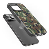 iPhone 16 Pro Max Forest Green Camo Black Impact Phone Case