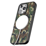 iPhone 16 Pro Max Forest Green Camo Black Impact Phone Case