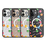 iPhone 16 Pro Max Lollipop Pattern Black Impact Phone Case