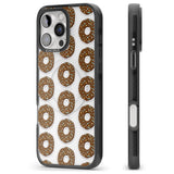 iPhone 16 Pro Max Chocolate Donut Pattern Black Impact Phone Case