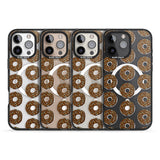 iPhone 16 Pro Max Chocolate Donut Pattern Black Impact Phone Case