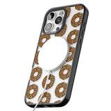 iPhone 16 Pro Max Chocolate Donut Pattern Black Impact Phone Case