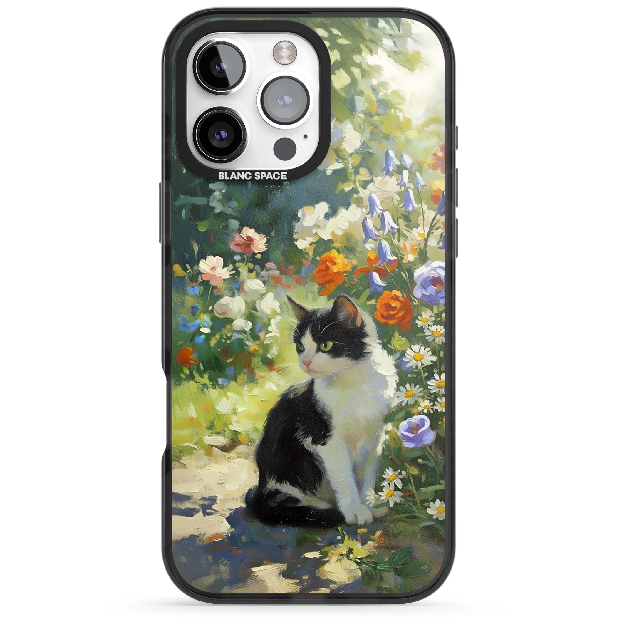 Cat In The Meadow for her iPhone case | Black Impact Magsafe case for iPhone 16 Pro, iPhone 16 Pro Max
