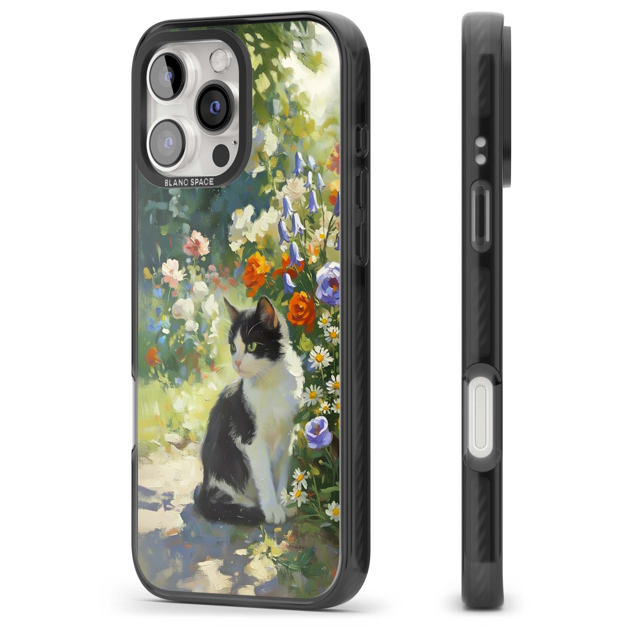 Cat In The Meadow for her iPhone case | Black Impact Magsafe case for iPhone 16 Pro, iPhone 16 Pro Max
