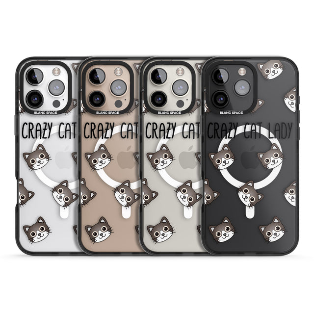 iPhone 16 Pro Max Crazy Cat Lady Black Impact Phone Case