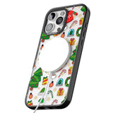 iPhone 16 Pro Max Christmas Mixture Pattern Black Impact Phone Case