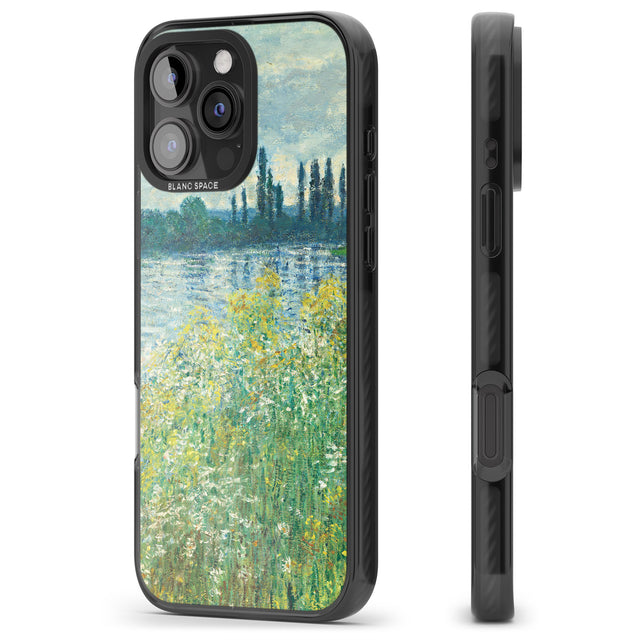 iPhone 16 Pro Max Banks of the Seine by Claude Monet Black Impact Phone Case