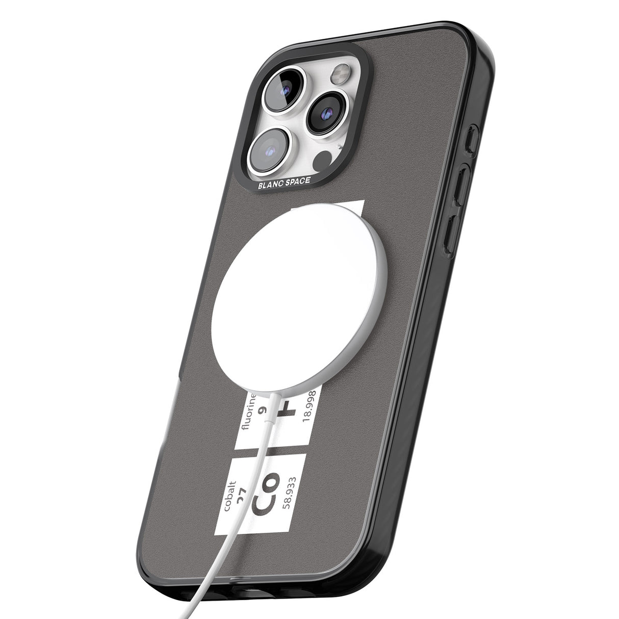 iPhone 16 Pro Max Coffee Element (Grey) Black Impact Phone Case