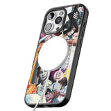 iPhone 16 Pro Max Vintage Collage: Retro Motel Black Impact Phone Case