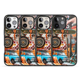 iPhone 16 Pro Max Vintage Collage: Road Trip Black Impact Phone Case