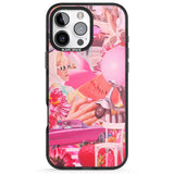 iPhone 16 Pro Max Vintage Collage: Pink Glamour Black Impact Phone Case