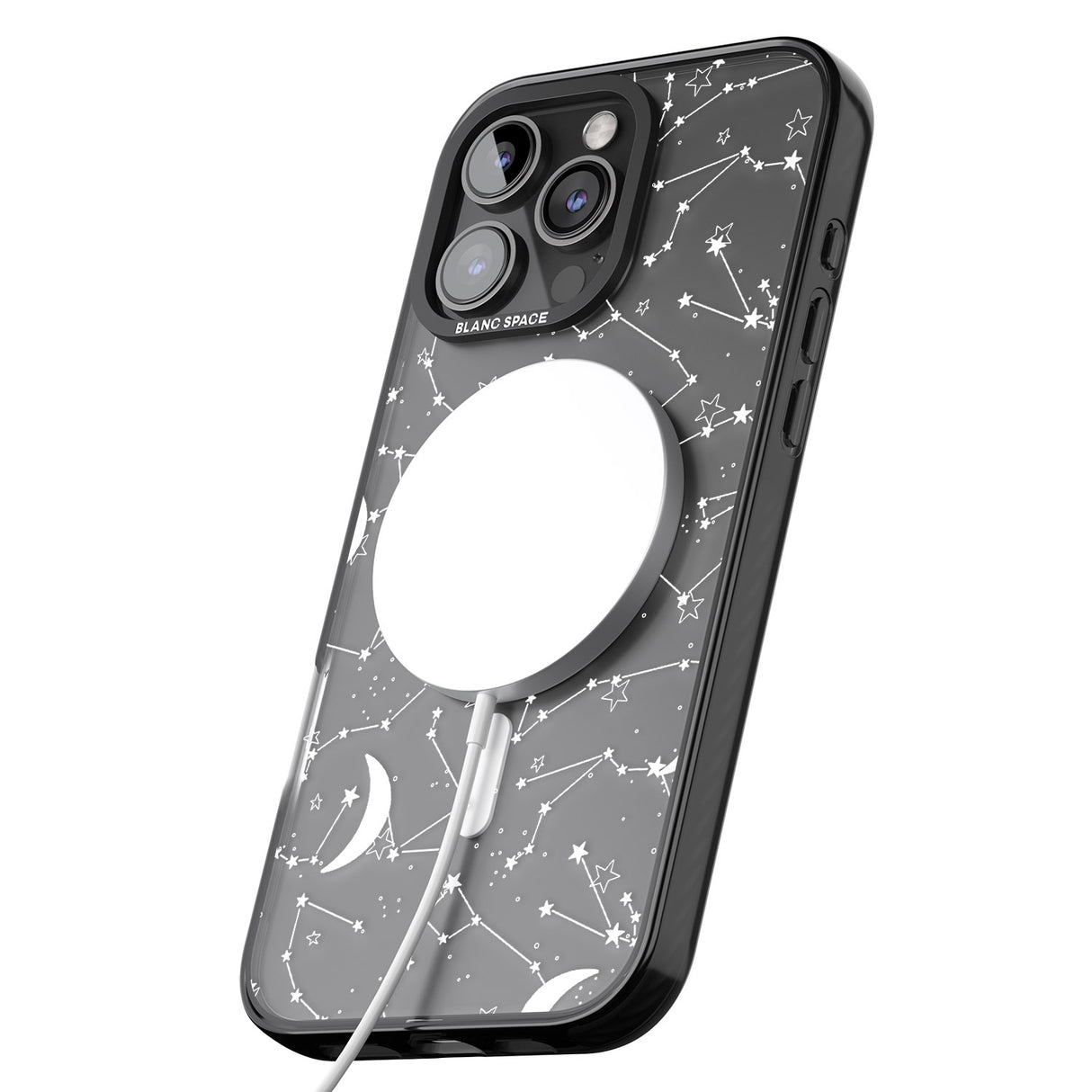 iPhone 16 Pro Max White Constellations Black Impact Phone Case