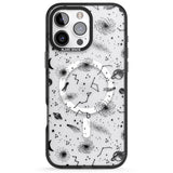 iPhone 16 Pro Max Mixed Galaxy Pattern Black Impact Phone Case